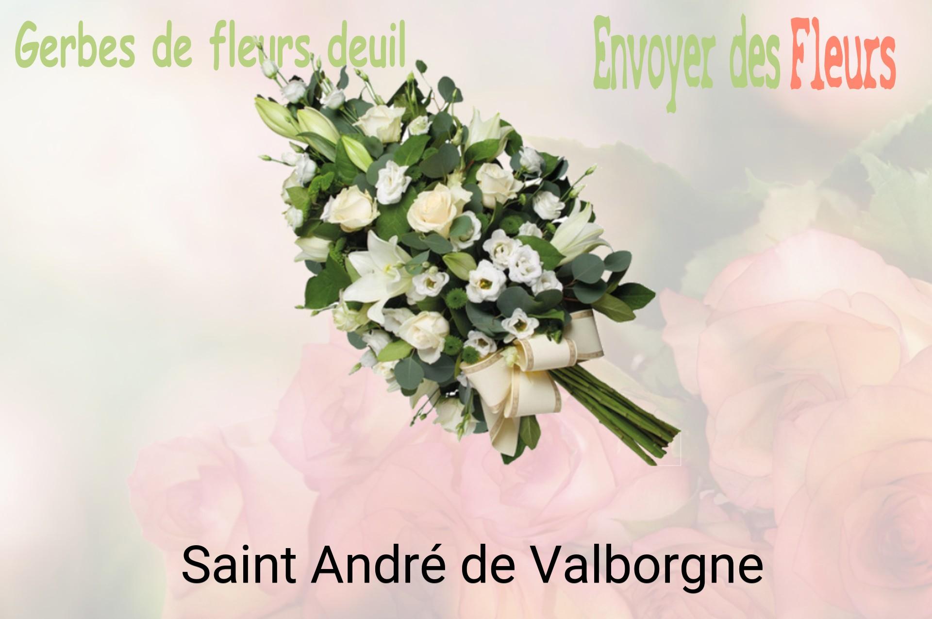 Gerbe de fleurs de deuil livrée à Saint-André-de-Valborgne